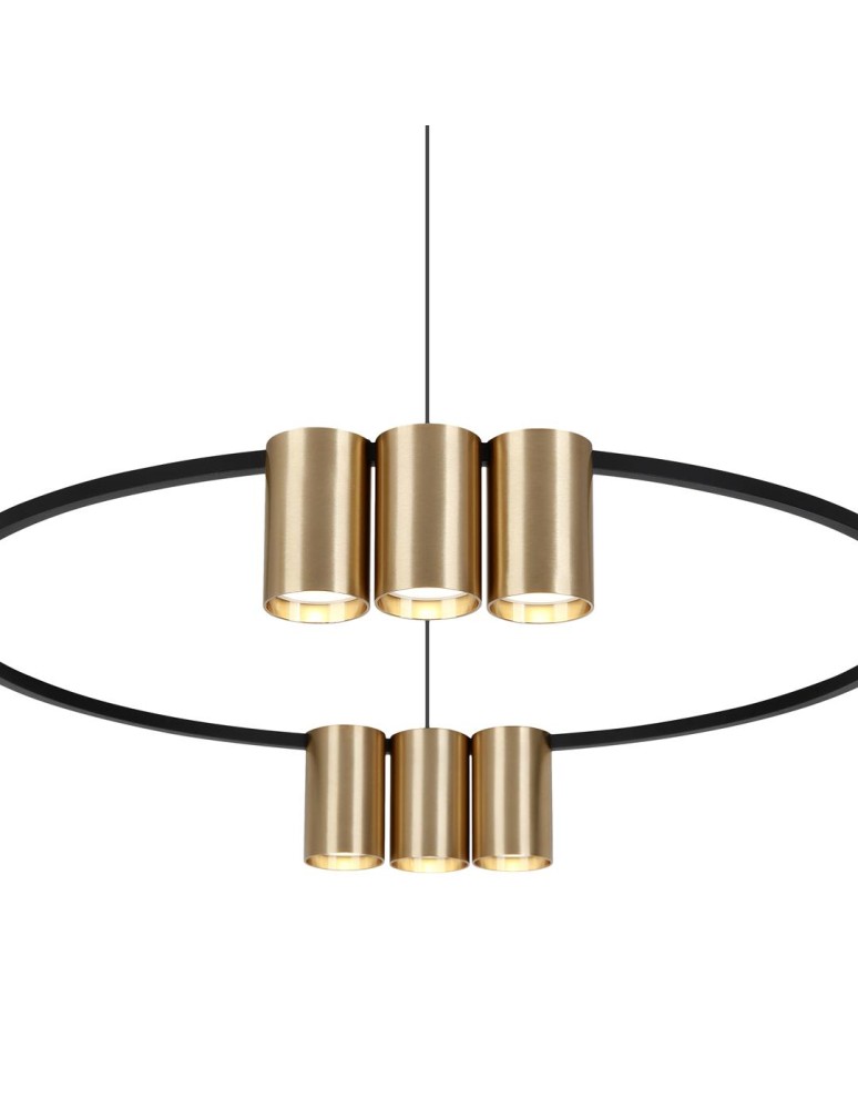 Pendant lamps circles - Milagro Pendant lamp (circle) GENESIS BLACK GOLD 10xGU10 ML0375. - product kolory-swiatla.pl 2