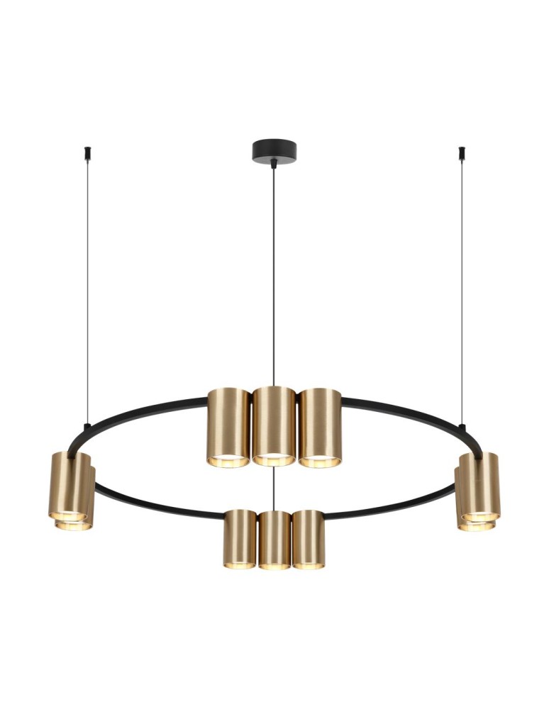 Pendant lamps circles - Milagro Pendant lamp (circle) GENESIS BLACK GOLD 10xGU10 ML0375. - product kolory-swiatla.pl 6