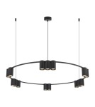 Pendant lamps circles - Milagro Pendant lamp (circle) GENESIS BLACK 15xGU10 ML0376 - product 1