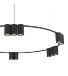 Pendant lamps circles - Milagro Pendant lamp (circle) GENESIS BLACK 15xGU10 ML0376 - product 2