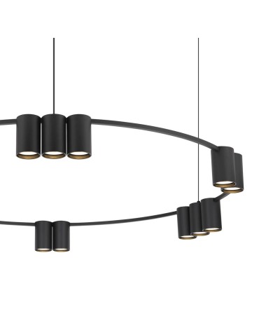 Milagro Lampa wisząca (koło) GENESIS BLACK 15xGU10 ML0376 - produkt 2