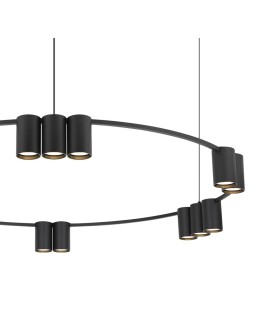 Milagro Lampa wisząca (koło) GENESIS BLACK 15xGU10 ML0376 - produkt 2