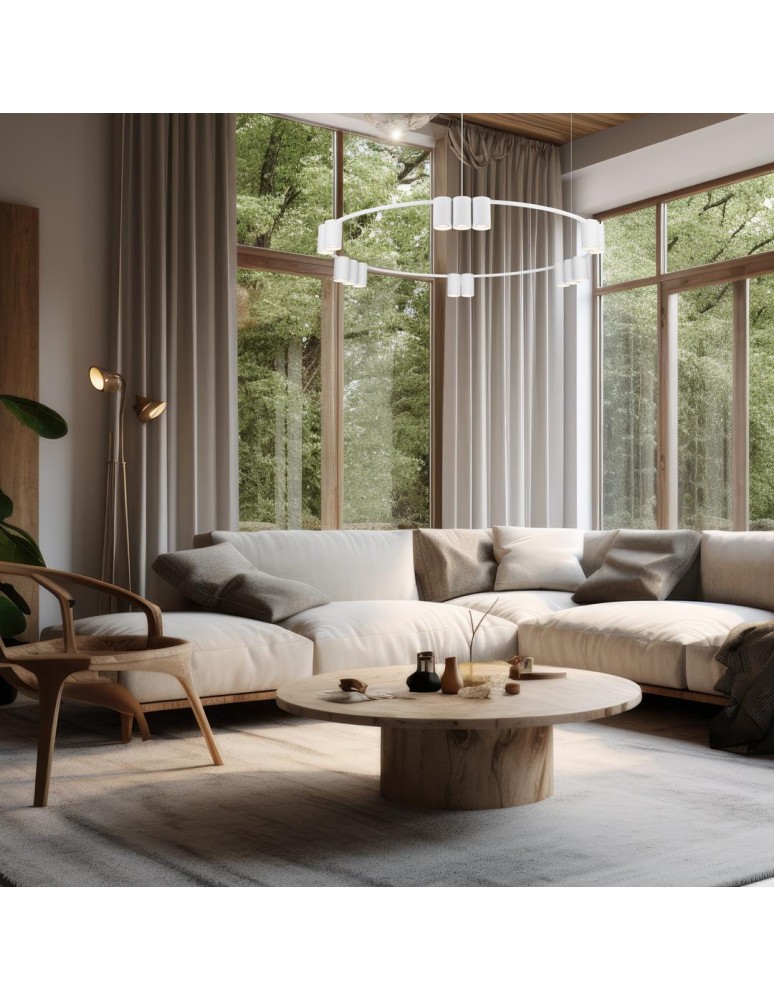 Pendant lamps circles - Milagro Pendant lamp (circle) GENESIS WHITE15xGU10 ML0377 - product kolory-swiatla.pl 4