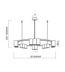 Pendant lamps circles - Milagro Pendant lamp (circle) GENESIS WHITE15xGU10 ML0377 - product 5