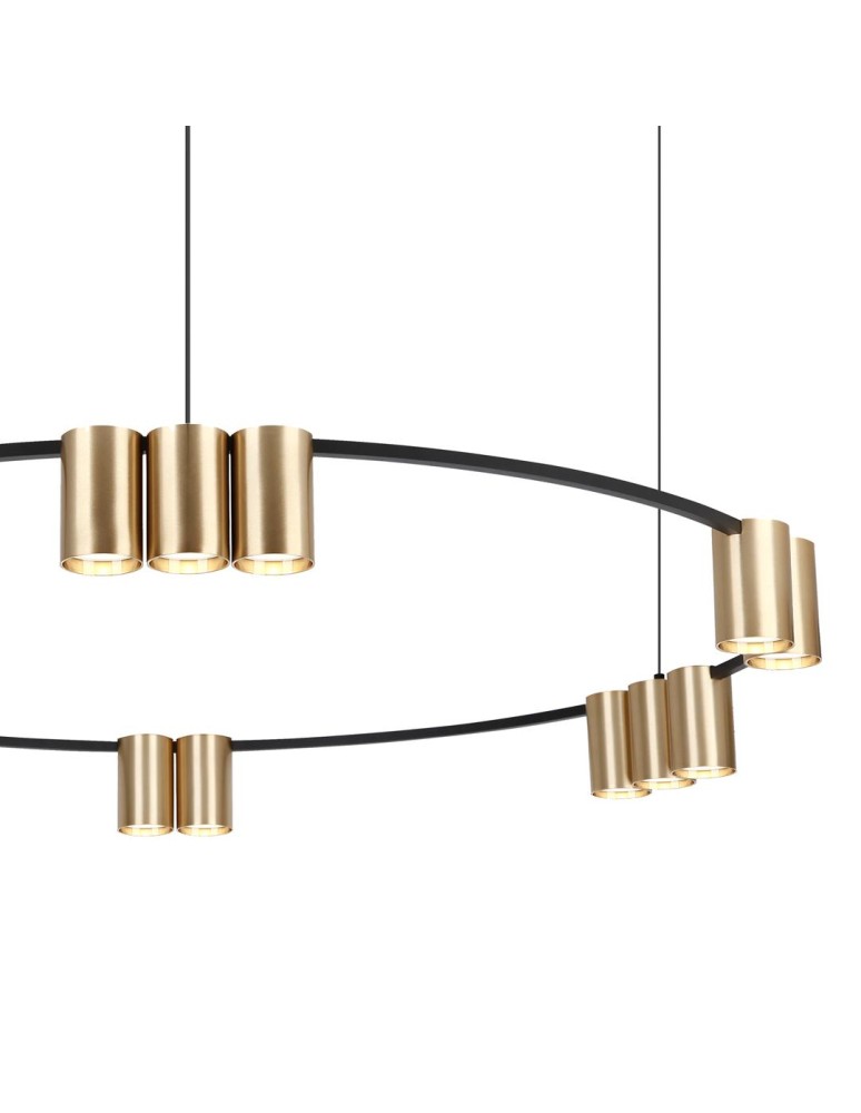 Pendant lamps circles - Milagro Pendant lamp (circle) GENESIS BLACK GOLD 15xGU10 ML0378 - product kolory-swiatla.pl 2