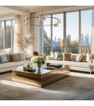 Pendant lamps circles - Milagro Pendant lamp (circle) GENESIS BLACK GOLD 15xGU10 ML0378 - product 3