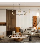 Pendant lamps circles - Milagro Pendant lamp (circle) GENESIS BLACK GOLD 15xGU10 ML0378 - product 4