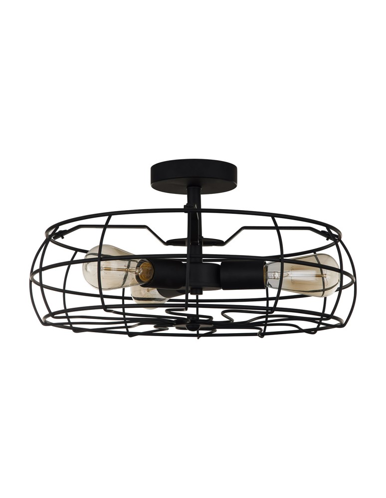 Loft ceiling lamps - industrial - ITALUX Rayo Ceiling 3xE27 MXM-2580/3 BK - product kolory-swiatla.pl 1