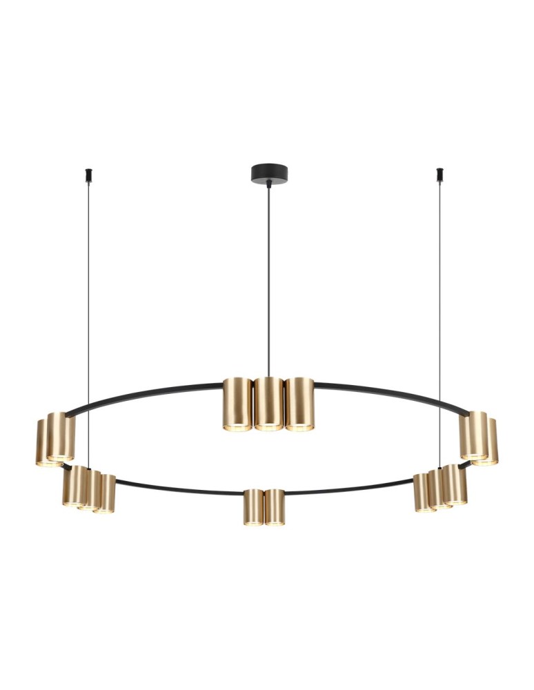 Pendant lamps circles - Milagro Pendant lamp (circle) GENESIS BLACK GOLD 15xGU10 ML0378 - product kolory-swiatla.pl 6