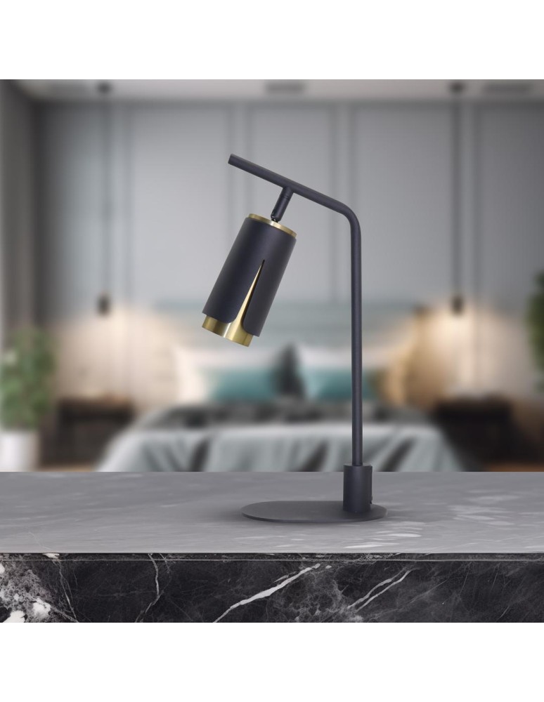 Desk lamps - Milagro FLOWER BLACK GOLD GABINET LAMP 1xGU10 ML0268 - product kolory-swiatla.pl 3