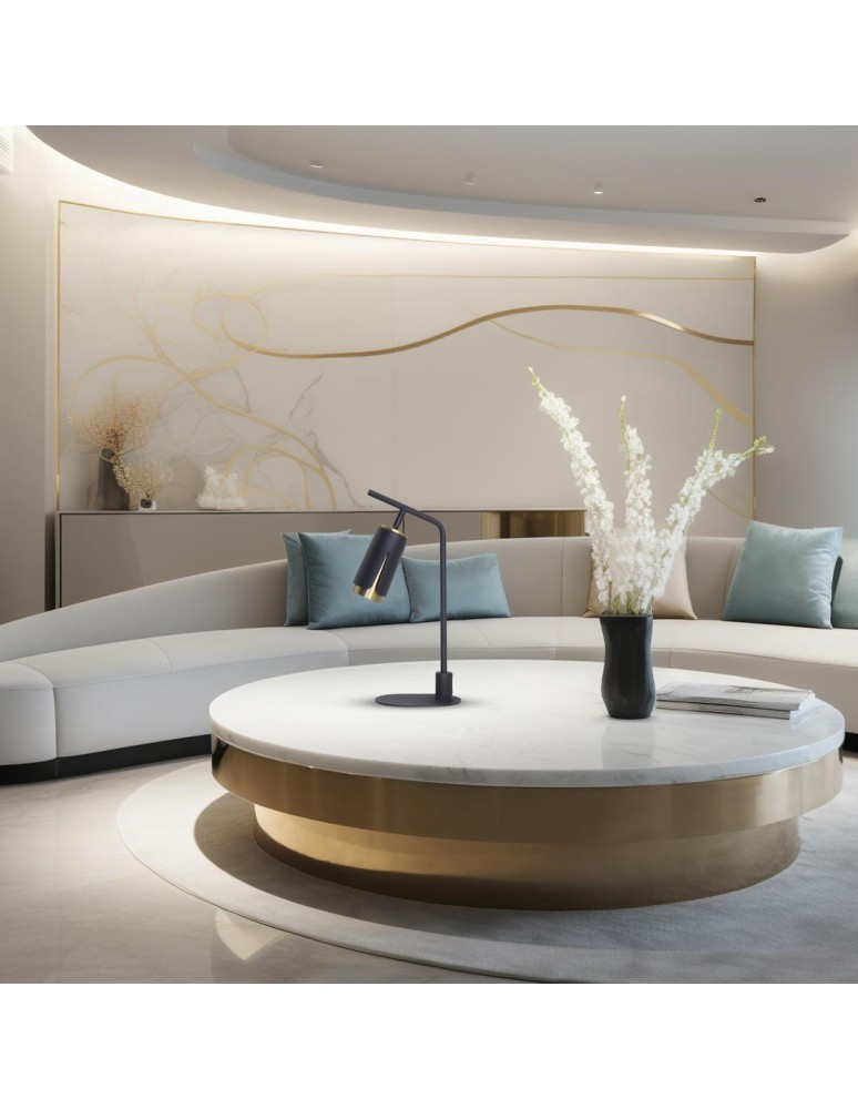 Desk lamps - Milagro FLOWER BLACK GOLD GABINET LAMP 1xGU10 ML0268 - product kolory-swiatla.pl 4