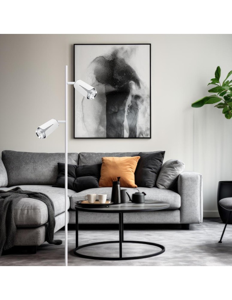 Adjustable floor lamps - Milagro FLOWER WHITE CHROME Floor lamp 2xGU10 ML0277 - product kolory-swiatla.pl 3