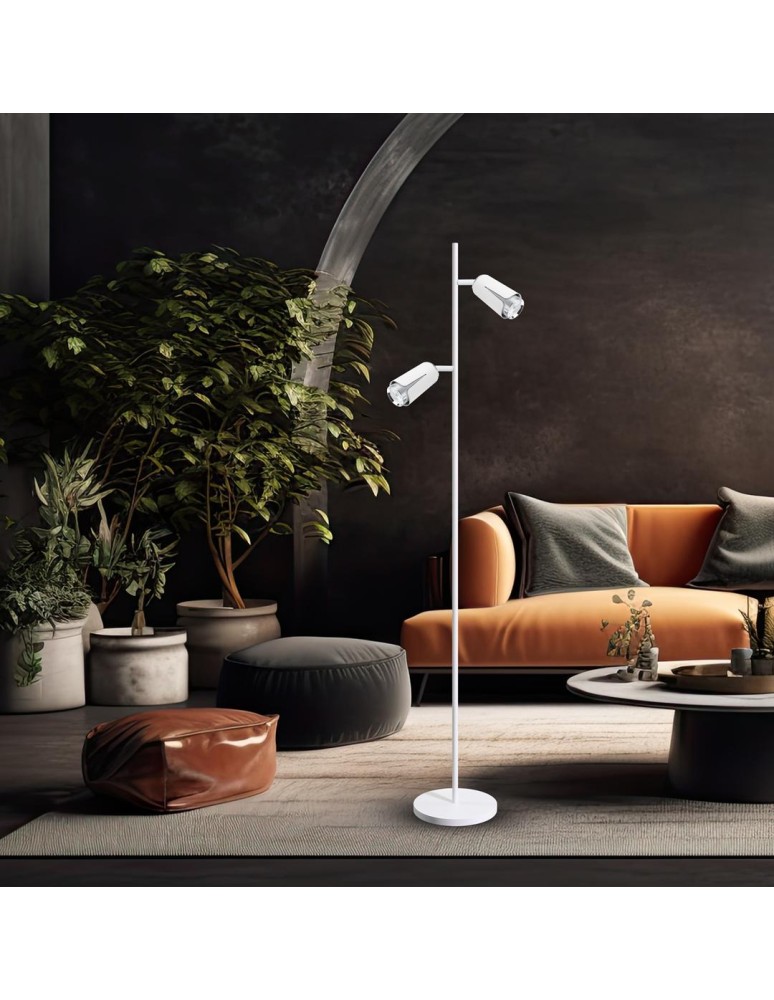 Adjustable floor lamps - Milagro FLOWER WHITE CHROME Floor lamp 2xGU10 ML0277 - product kolory-swiatla.pl 4