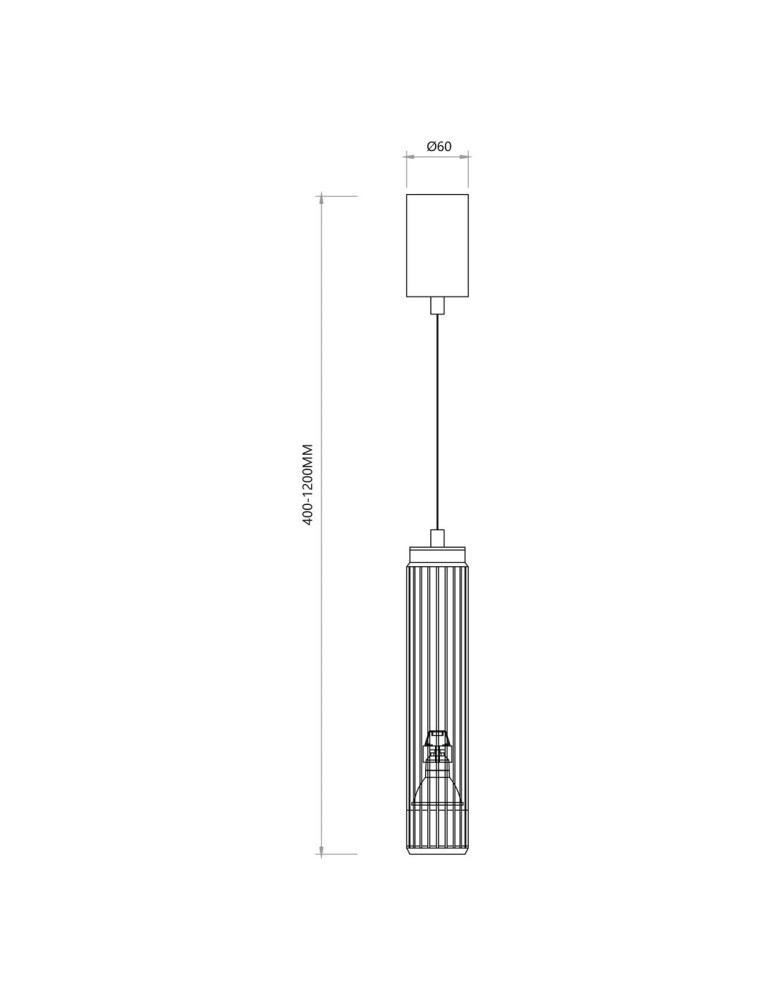 Single pendant lamps - Milagro VERTICAL BLACK Pendant Lamp 1xGU10 ML0298. - product kolory-swiatla.pl 5