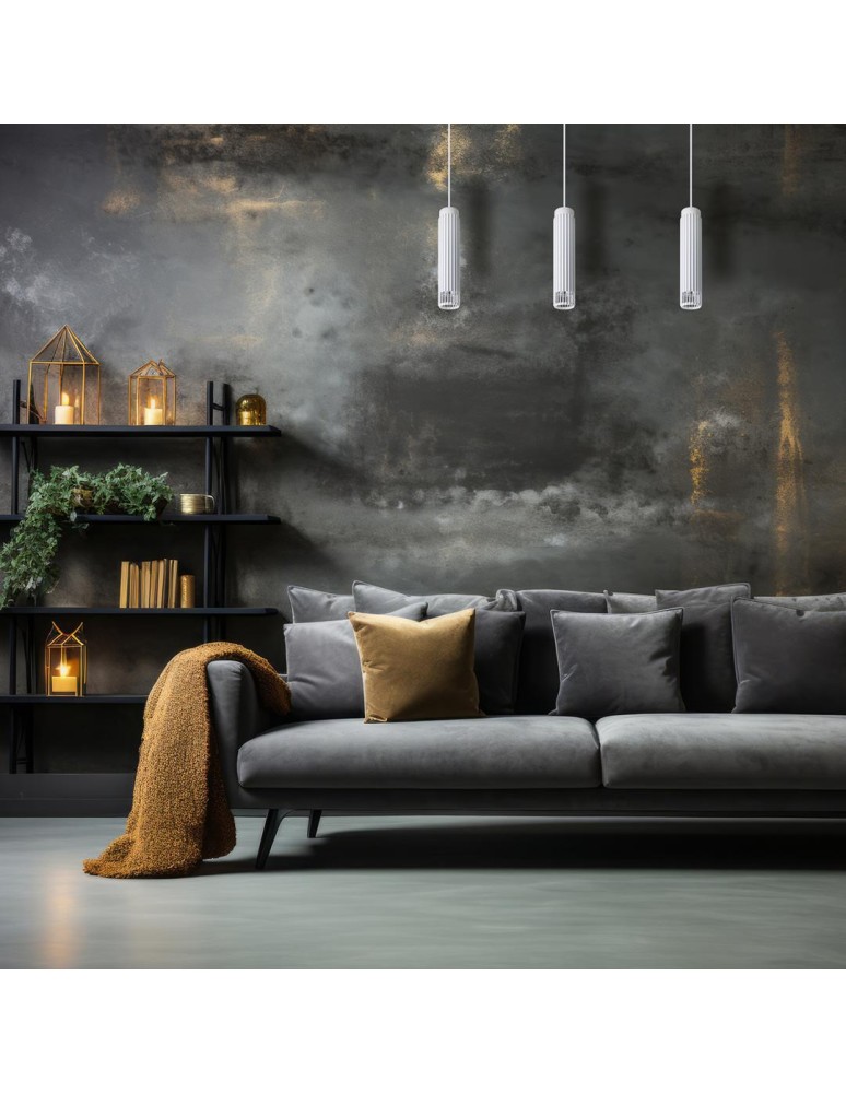 Single pendant lamps - Milagro VERTICAL WHITE Pendant Lamp 1xGU10 ML0308 - product kolory-swiatla.pl 3