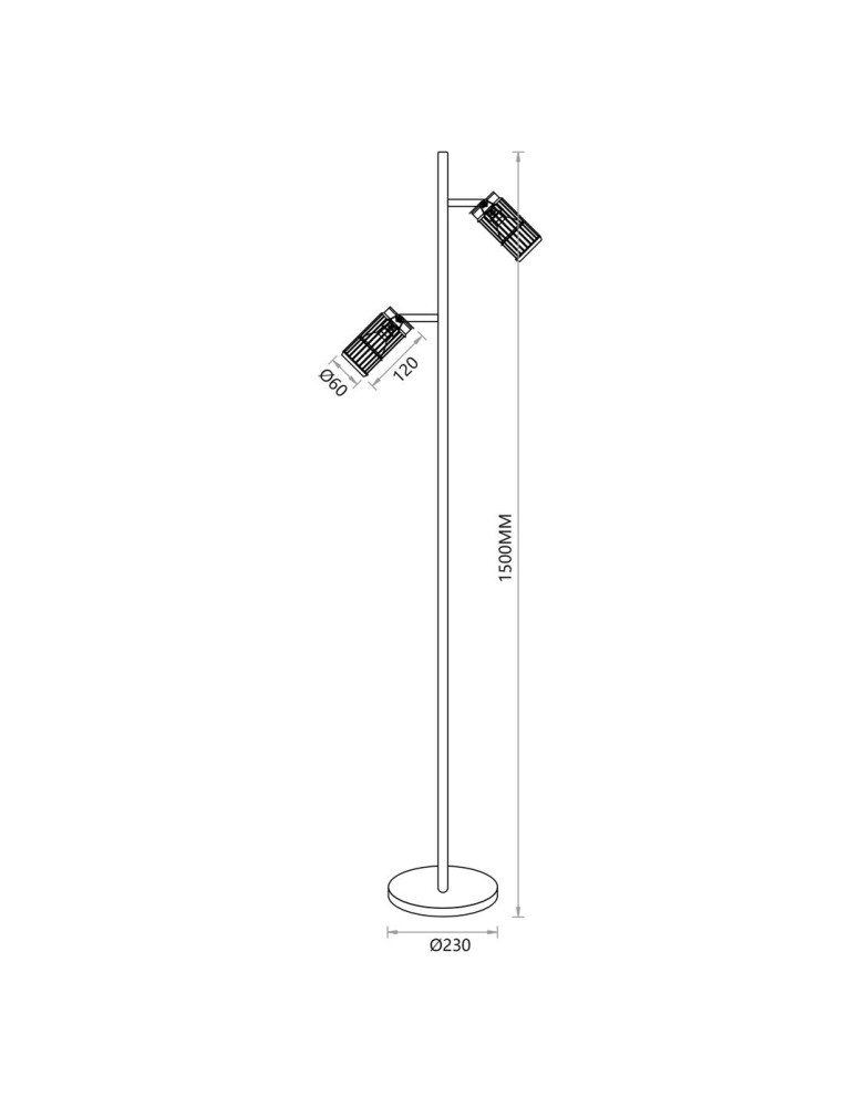 Adjustable floor lamps - Milagro VERTICAL BLACK Floor lamp 1xGU10 ML0300 - product kolory-swiatla.pl 5