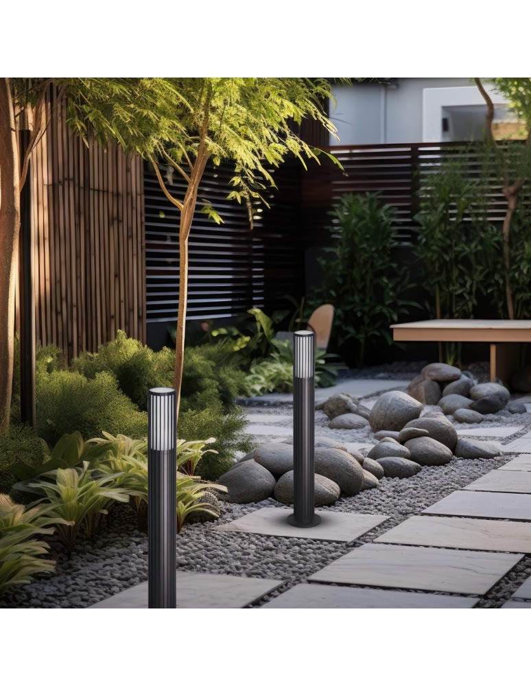 Standing garden lamps - Milagro VERTICAL BLACK Garden lamp 1xGU10 IP44 ML0301 - product kolory-swiatla.pl 4