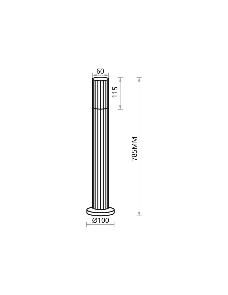 Standing garden lamps - Milagro VERTICAL BLACK Garden lamp 1xGU10 IP44 ML0301 - product kolory-swiatla.pl 5