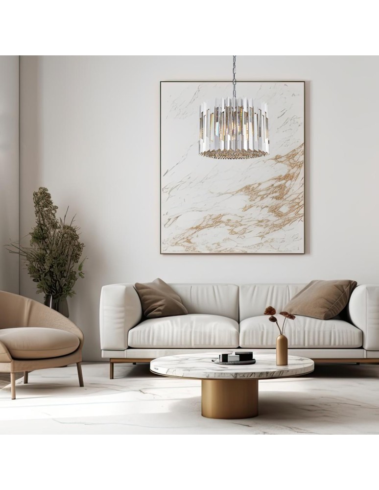 Glamour chandeliers - Milagro Chandelier RITZ CHROME 7xE14 ML0394 - product kolory-swiatla.pl 3