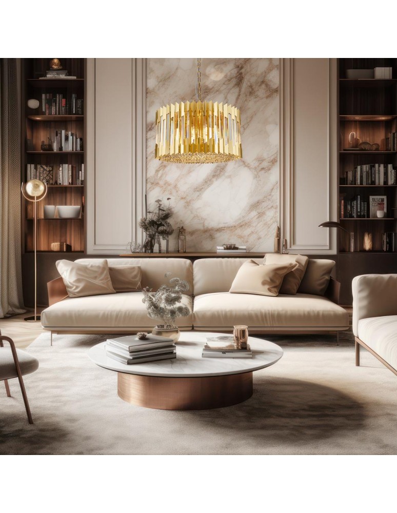 Glamour chandeliers - Milagro Chandelier RITZ GOLD 12xE14 ML0395 - product kolory-swiatla.pl 3