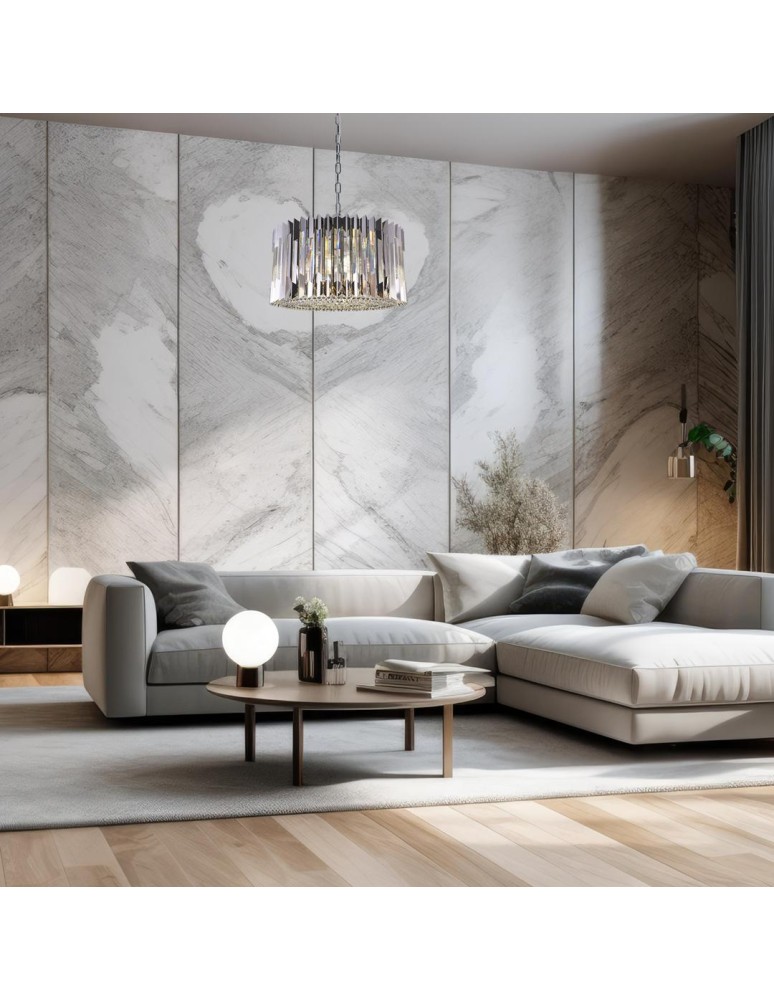 Glamour chandeliers - Milagro Chandelier RITZ CHROME 12xE14 ML0396 - product kolory-swiatla.pl 3