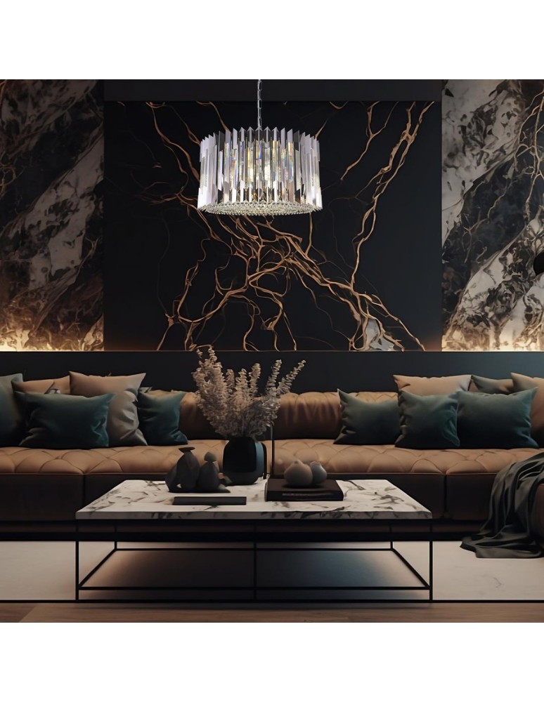 Glamour chandeliers - Milagro Chandelier RITZ CHROME 12xE14 ML0396 - product kolory-swiatla.pl 4