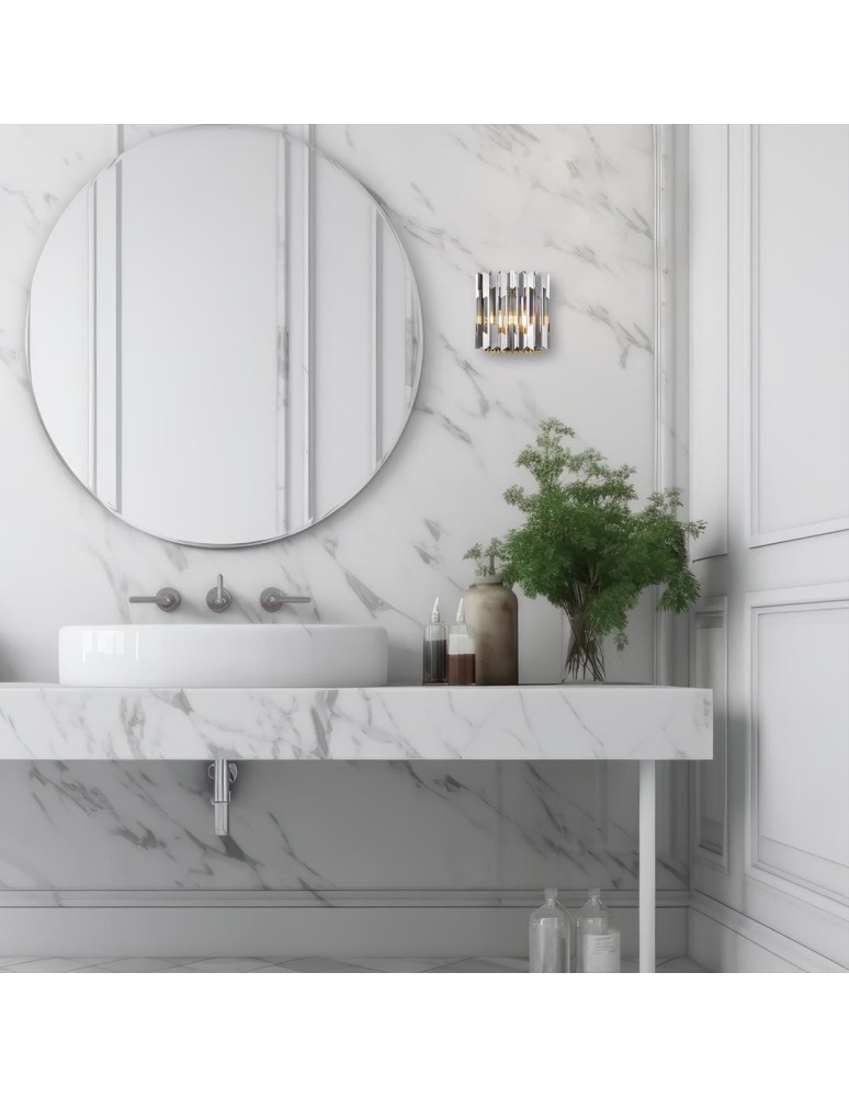 Glamour wall lamps - Milagro Wall lamp RITZ CHROME 2xE14 ML0398 - product kolory-swiatla.pl 4