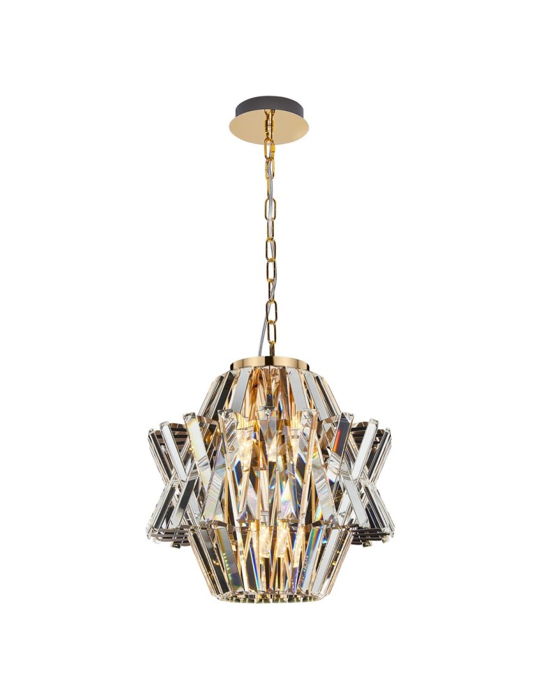 Glamour chandeliers - Milagro CROWN GOLD 4xE14 chandelier ML0399 - product kolory-swiatla.pl 1