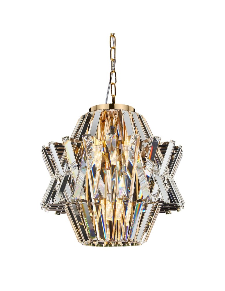 Glamour chandeliers - Milagro CROWN GOLD 4xE14 chandelier ML0399 - product kolory-swiatla.pl 2