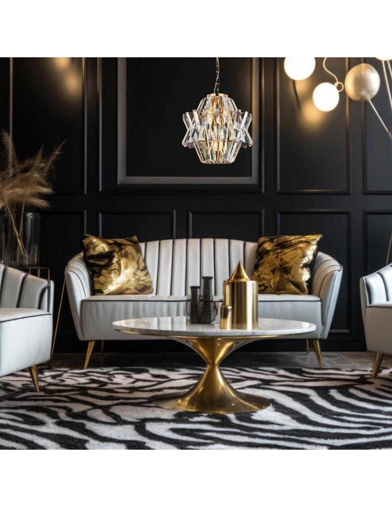 Glamour chandeliers - Milagro CROWN GOLD 4xE14 chandelier ML0399 - product kolory-swiatla.pl 3