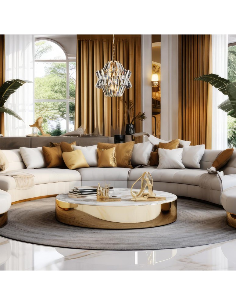 Glamour chandeliers - Milagro CROWN GOLD 4xE14 chandelier ML0399 - product kolory-swiatla.pl 4