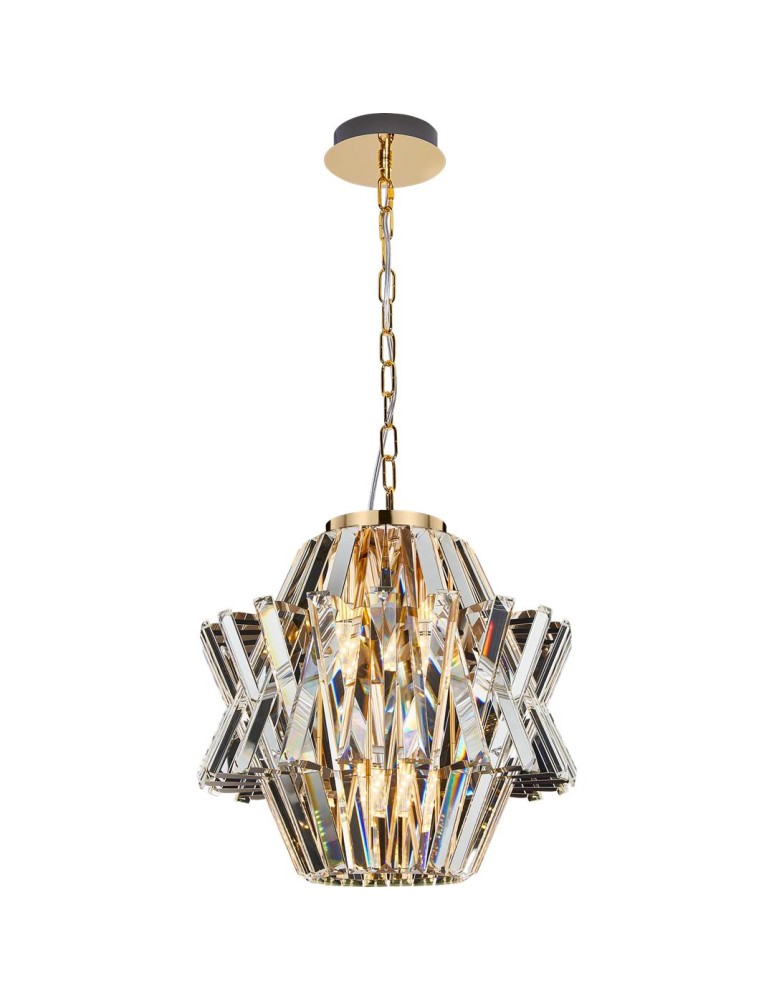Glamour chandeliers - Milagro CROWN GOLD 4xE14 chandelier ML0399 - product kolory-swiatla.pl 6
