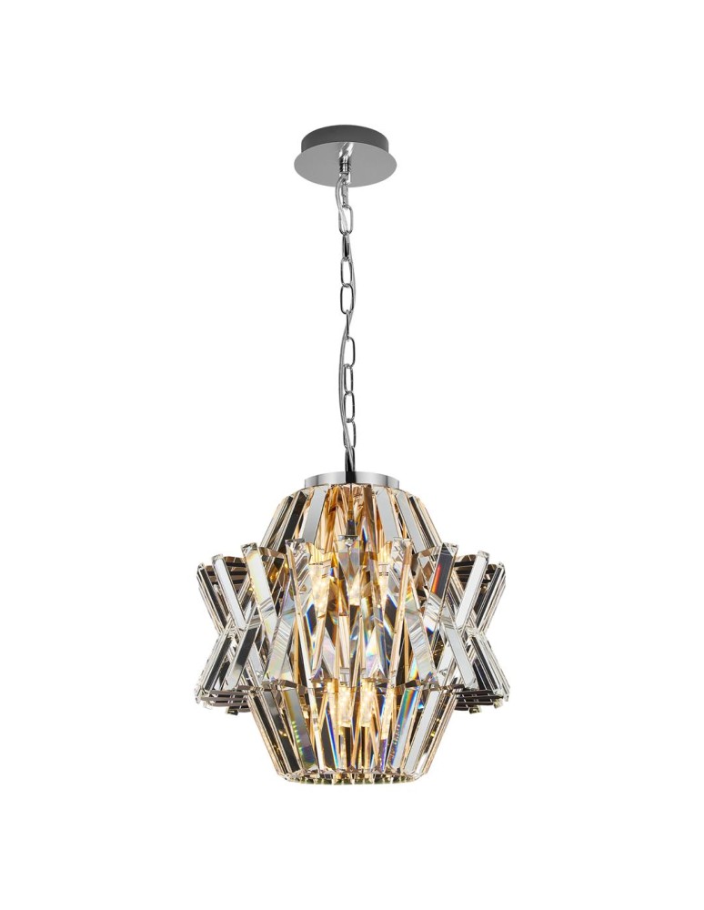Glamour chandeliers - Milagro CROWN CHROME 4xE14 chandelier ML0400 - product kolory-swiatla.pl 1