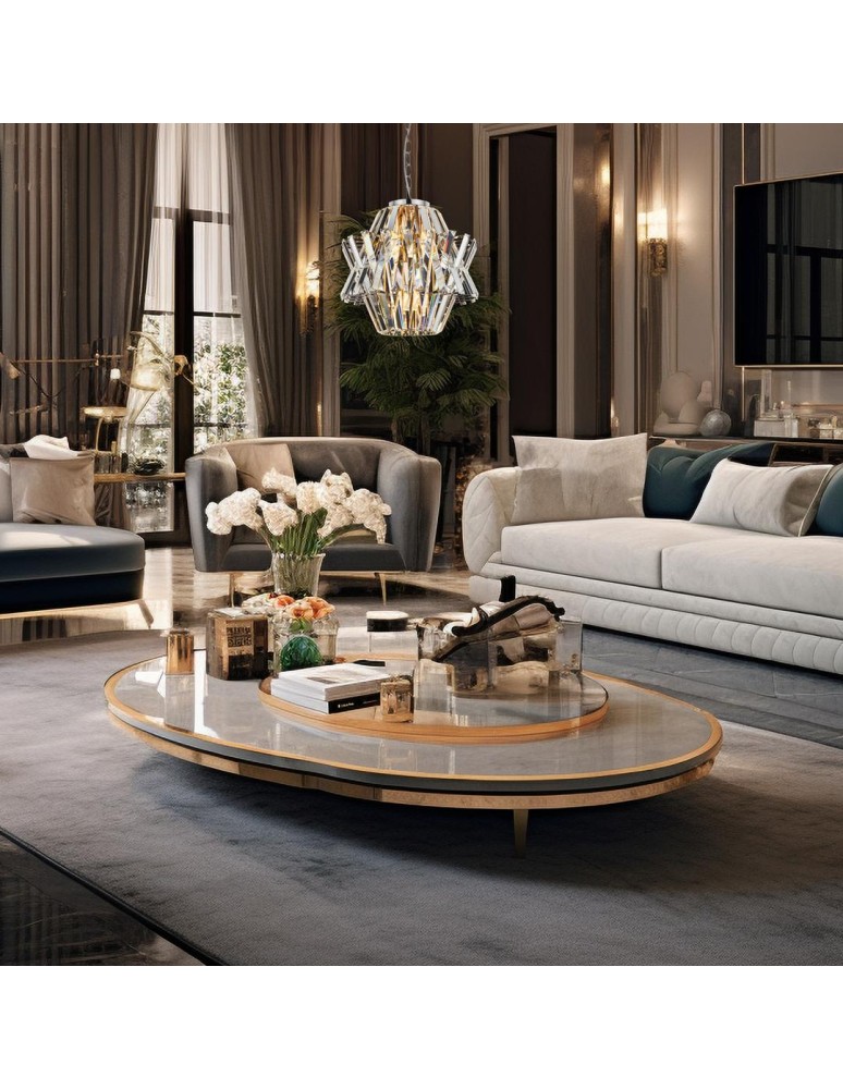 Glamour chandeliers - Milagro CROWN CHROME 4xE14 chandelier ML0400 - product kolory-swiatla.pl 3