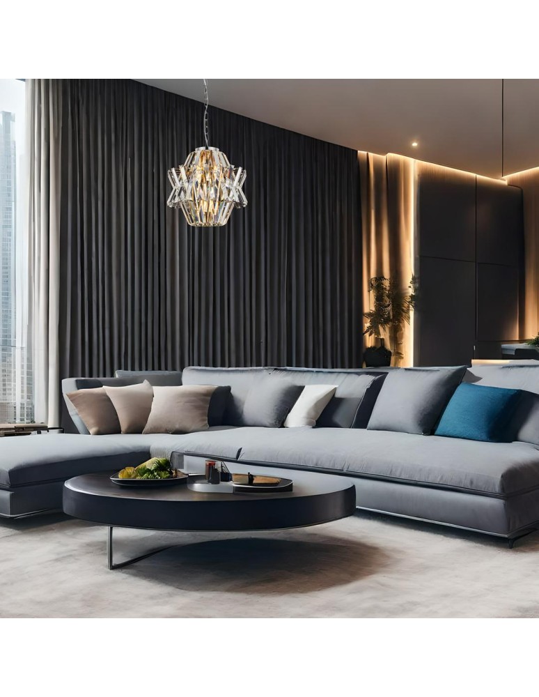 Glamour chandeliers - Milagro CROWN CHROME 4xE14 chandelier ML0400 - product kolory-swiatla.pl 4