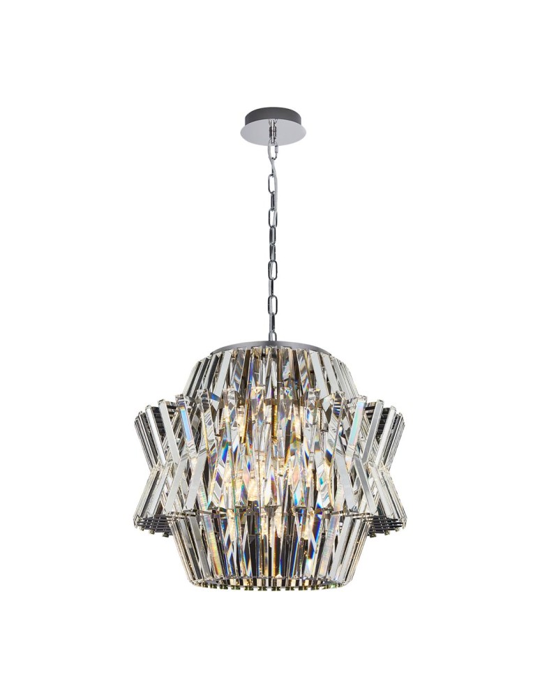 Glamour chandeliers - Milagro Chandelier CROWN CHROME 12xE14 ML0402 - product kolory-swiatla.pl 1
