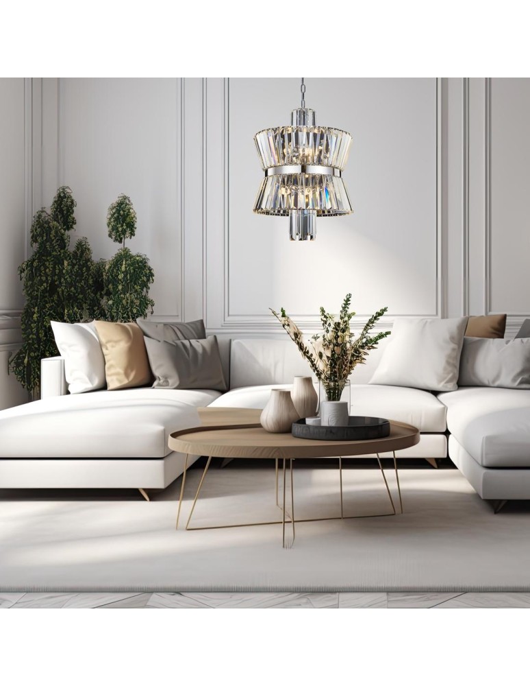 Glamour chandeliers - Milagro Chandelier AURELIA CHROME 8xE14 ML0404 - product kolory-swiatla.pl 3