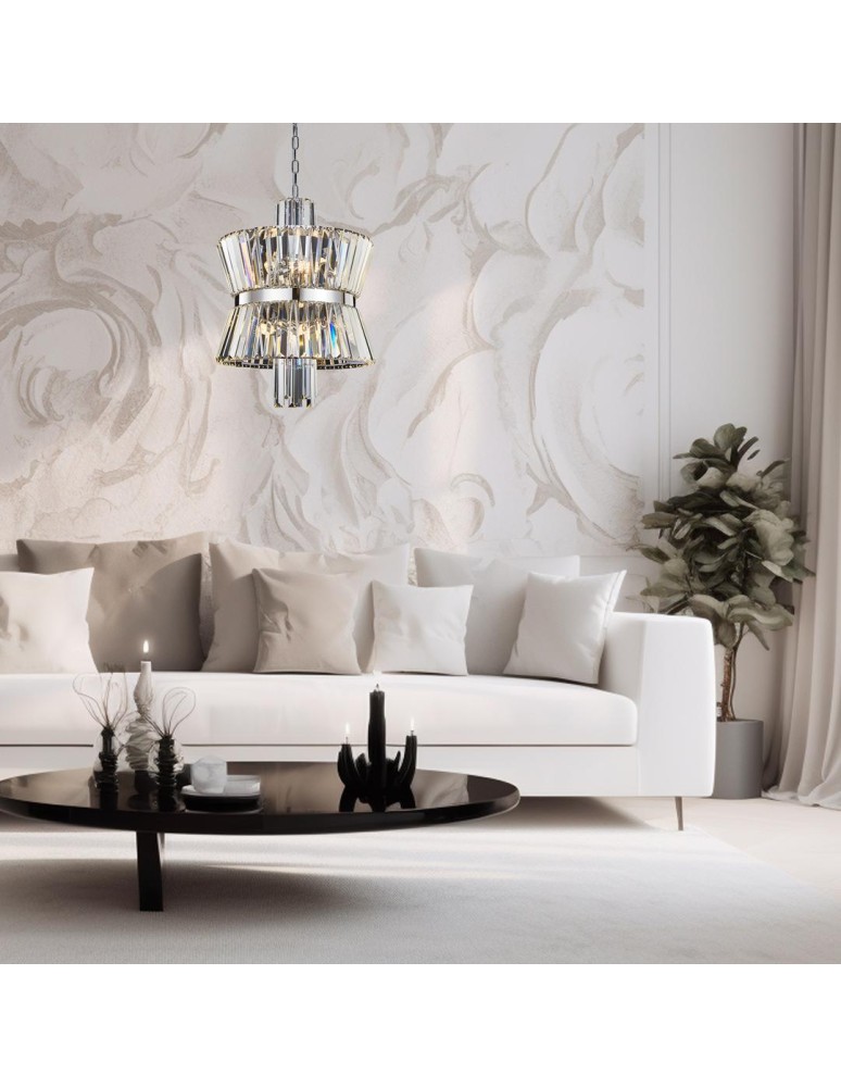 Glamour chandeliers - Milagro Chandelier AURELIA CHROME 8xE14 ML0404 - product kolory-swiatla.pl 4
