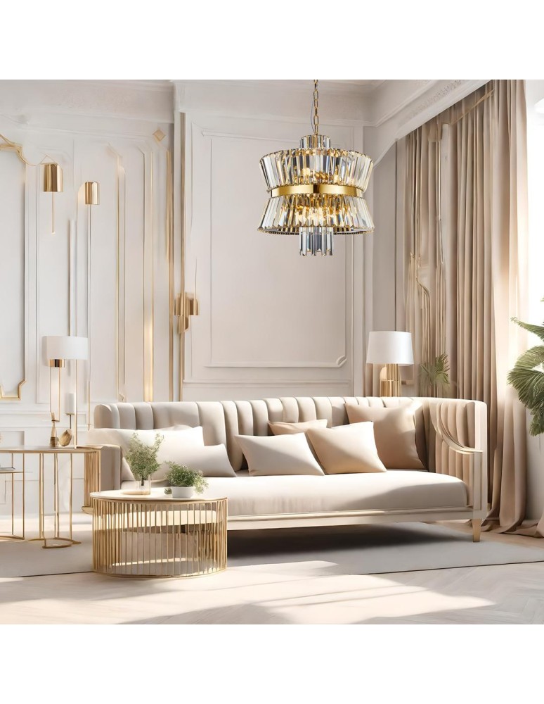 Glamour chandeliers - Milagro Chandelier AURELIA GOLD 12xE14 ML0405 - product kolory-swiatla.pl 3