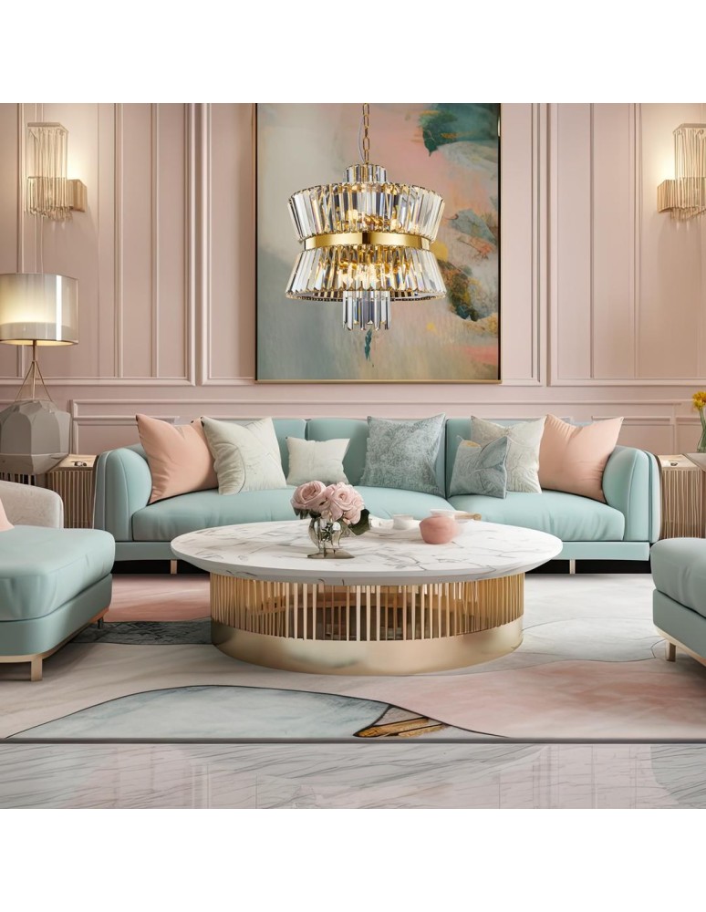 Glamour chandeliers - Milagro Chandelier AURELIA GOLD 12xE14 ML0405 - product kolory-swiatla.pl 4