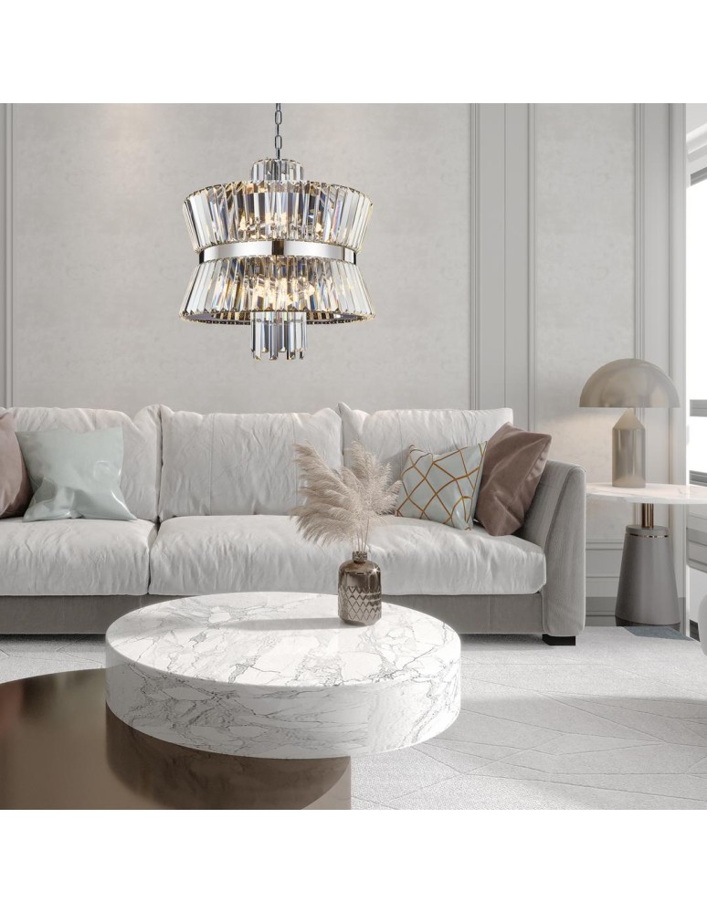 Glamour chandeliers - Milagro Chandelier AURELIA CHROME 12xE14 ML0406 - product kolory-swiatla.pl 3