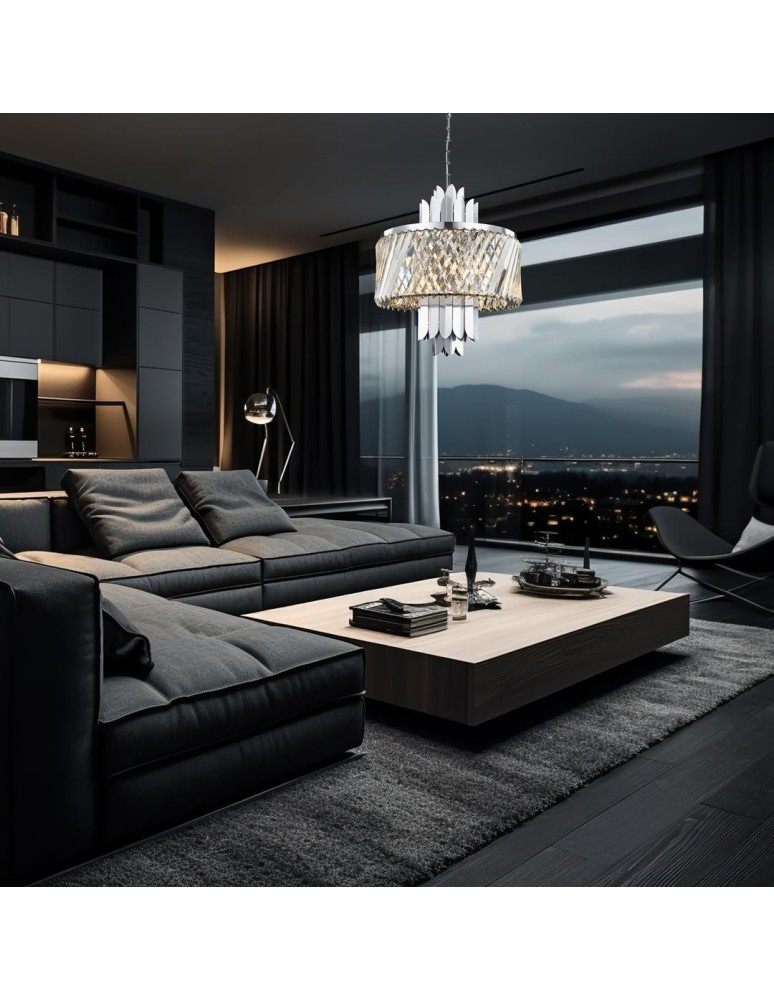 Glamour chandeliers - Milagro Chandelier MARGOT CHROME 6xE14 ML0408 - product kolory-swiatla.pl 4