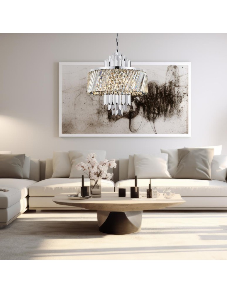 Glamour chandeliers - Milagro Chandelier MARGOT CHROME 9xE14 ML0410 - product kolory-swiatla.pl 4