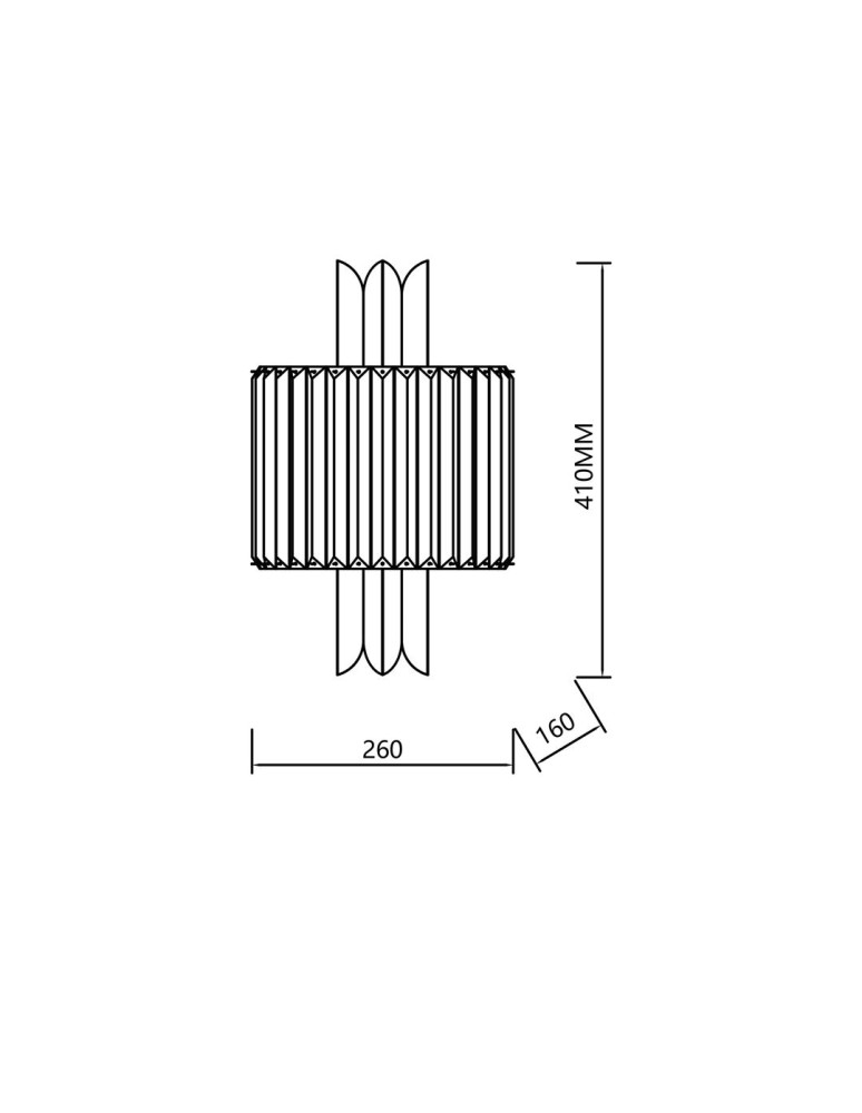 Glamour wall lamps - Milagro Wall lamp MARGOT GOLD 2xE14 ML0411 - product kolory-swiatla.pl 4