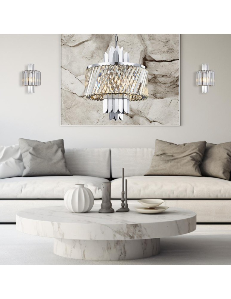 Glamour wall lamps - Milagro Wall lamp MARGOT CHROME 2xE14 ML0412 - product kolory-swiatla.pl 2
