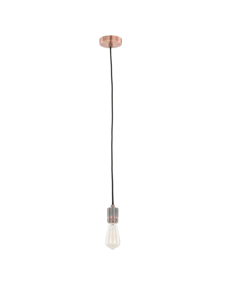 Pendant lamps bulbs - ITALUX Casa Pendant 1xE27 Red COPPER DS-M-010 - product kolory-swiatla.pl 2