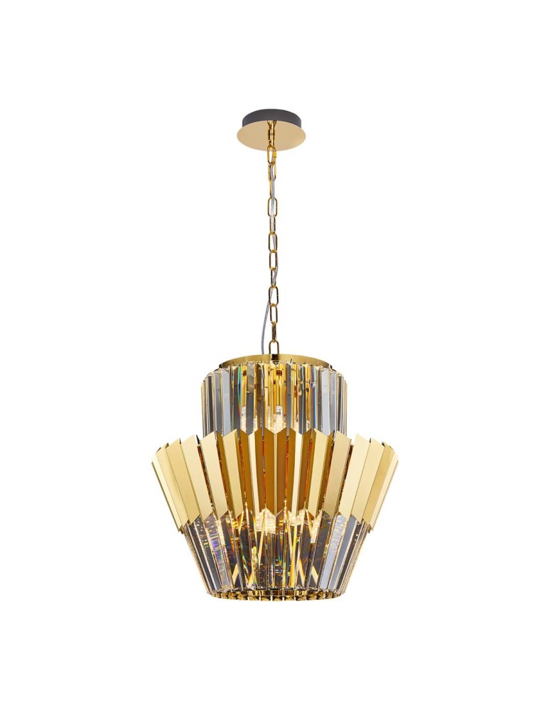Glamour chandeliers - Milagro DONNA GOLD 9xE14 chandelier ML0413 - product kolory-swiatla.pl 1
