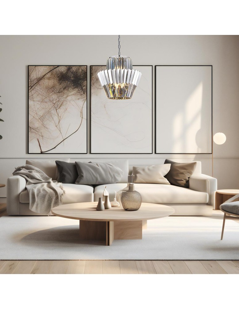 Glamour chandeliers - Milagro Chandelier DONNA CHROME 9xE14 ML0414 - product kolory-swiatla.pl 3