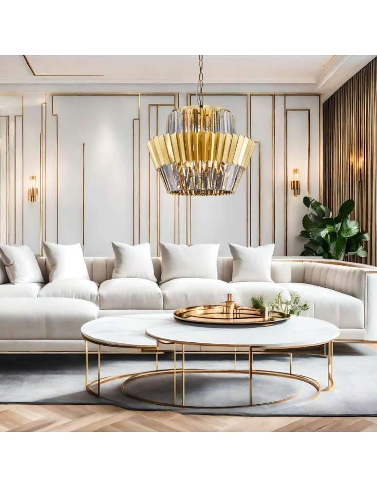 Glamour chandeliers - Milagro Chandelier DONNA GOLD 12xE14 ML0415 - product kolory-swiatla.pl 3