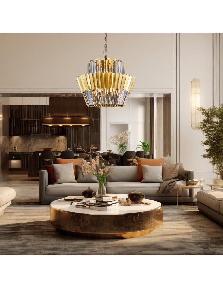 Glamour chandeliers - Milagro Chandelier DONNA GOLD 12xE14 ML0415 - product kolory-swiatla.pl 4